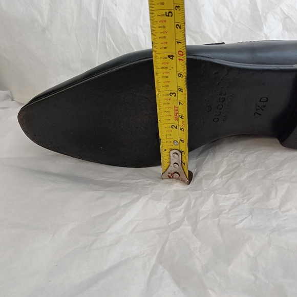 Gucci Logo Mens Leather logo luxury Shoes Loafers size UK 7.5 us 8 - Picture 14 of 16